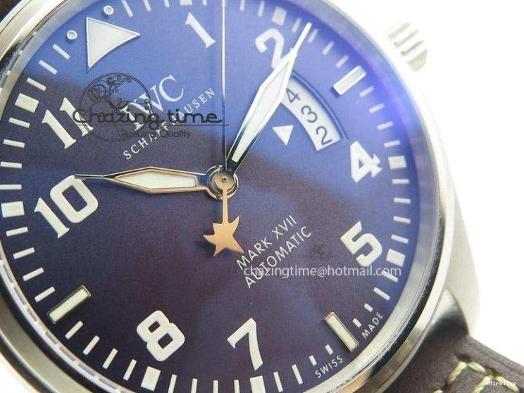 MIROTIME 0726 Mark XVII Le Petit Prince MK Maker 1:1 Best Edition SS Blue Dial On Brown Leather Strap A ComfortFit 7377